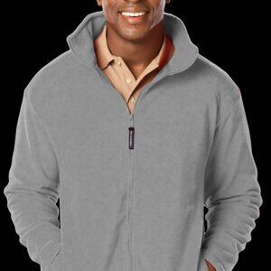 Men's Micro Fleece Gray Full Zip Jacket - XL